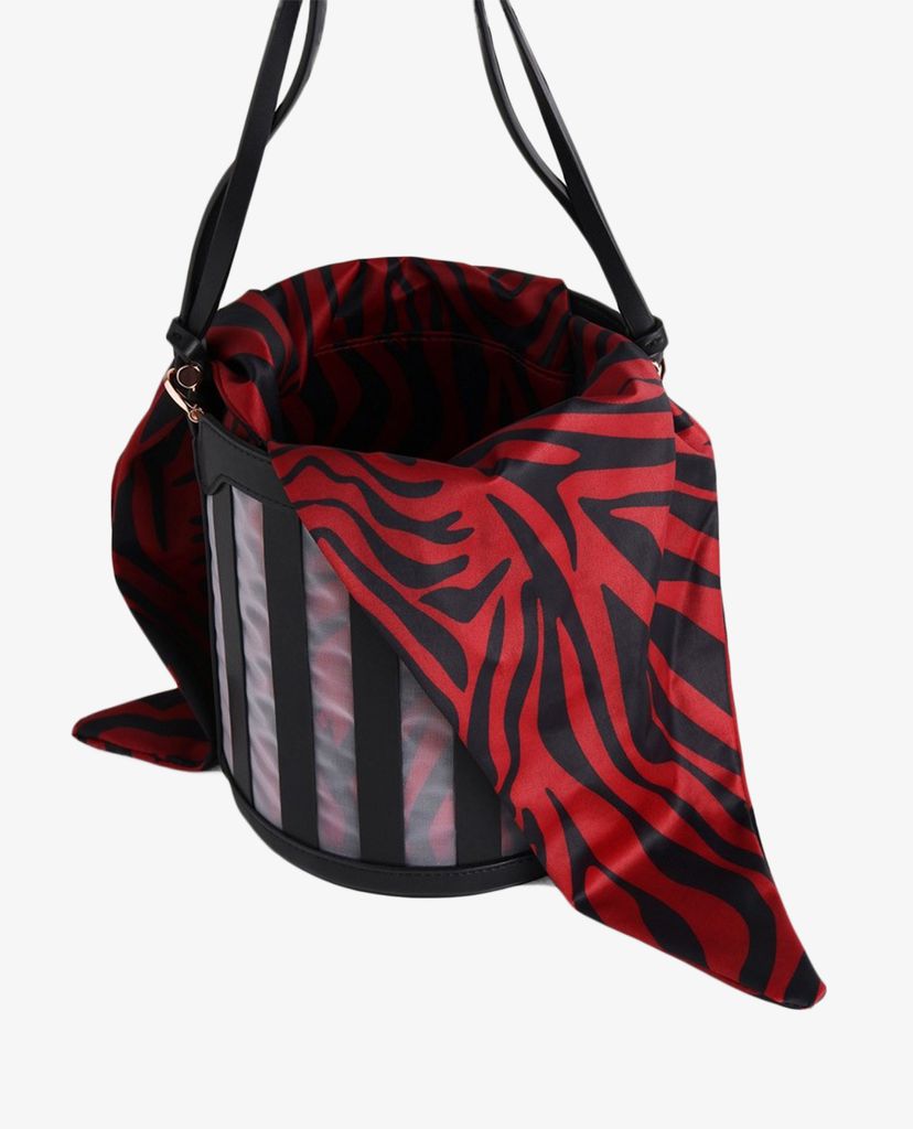 PEDRO - Túi rút dây hình trụ Striped Bucket