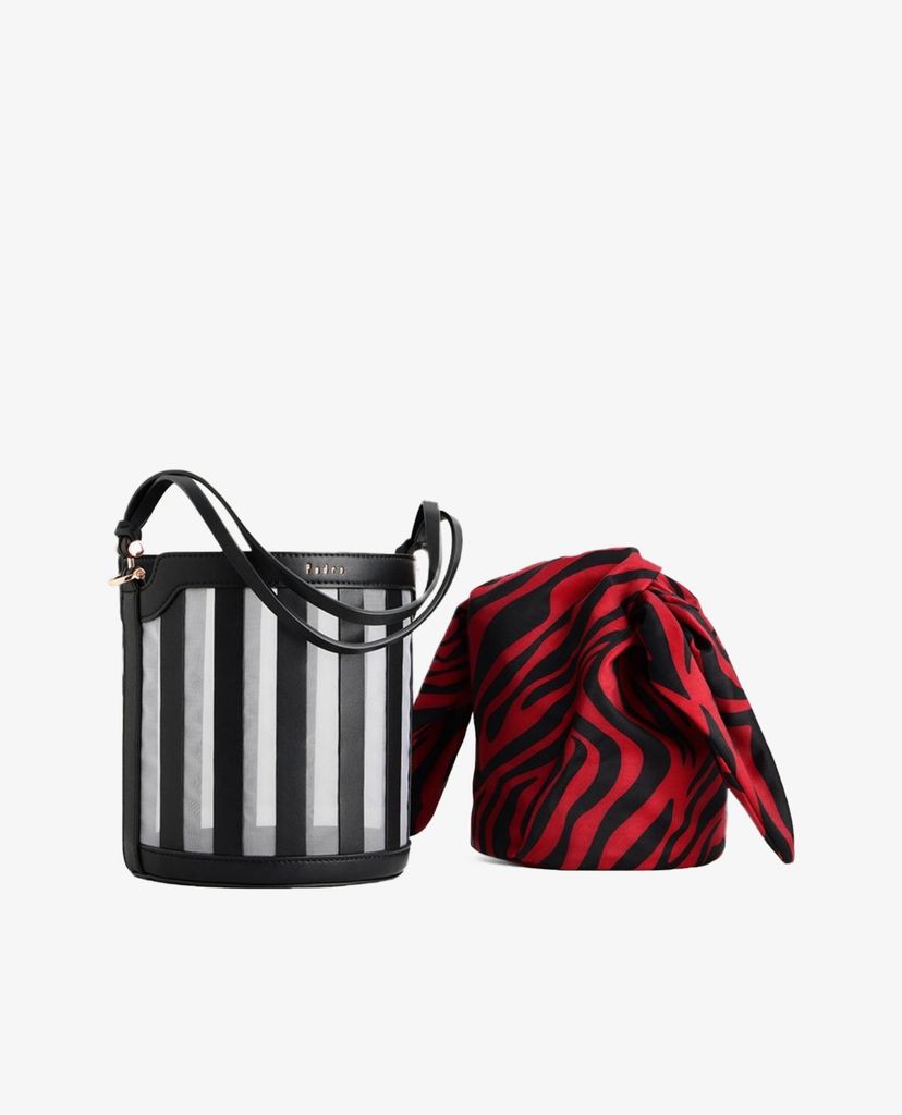 PEDRO - Túi rút dây hình trụ Striped Bucket