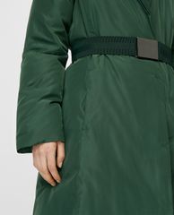 MAX&Co. - Áo phao nữ dáng dài mũ trùm phối thắt lưng Slim Down