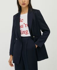 MAX&Co. - Áo blazer nữ tay dài phối nút cài Envers Satin