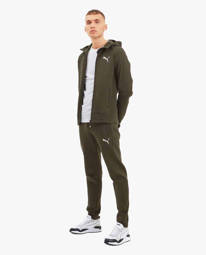 PUMA - Áo hoodie nam có nón phối zip Evostripe