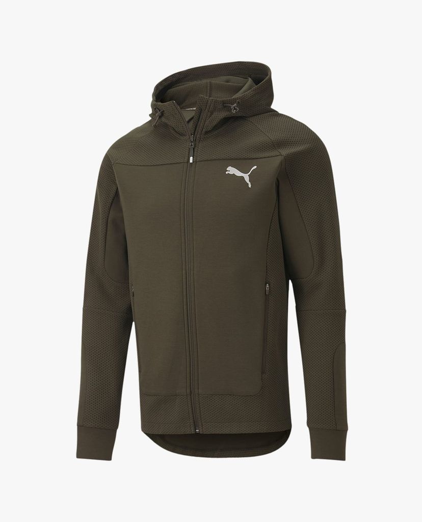 PUMA - Áo hoodie nam có nón phối zip Evostripe