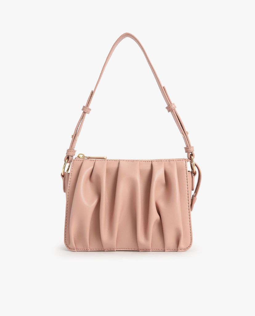 CHARLES & KEITH - Túi đeo vai nữ chữ nhật Beaded Strap Ruched