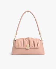 CHARLES & KEITH - Túi đeo vai nữ chữ nhật Beaded Strap Ruched Trapeze