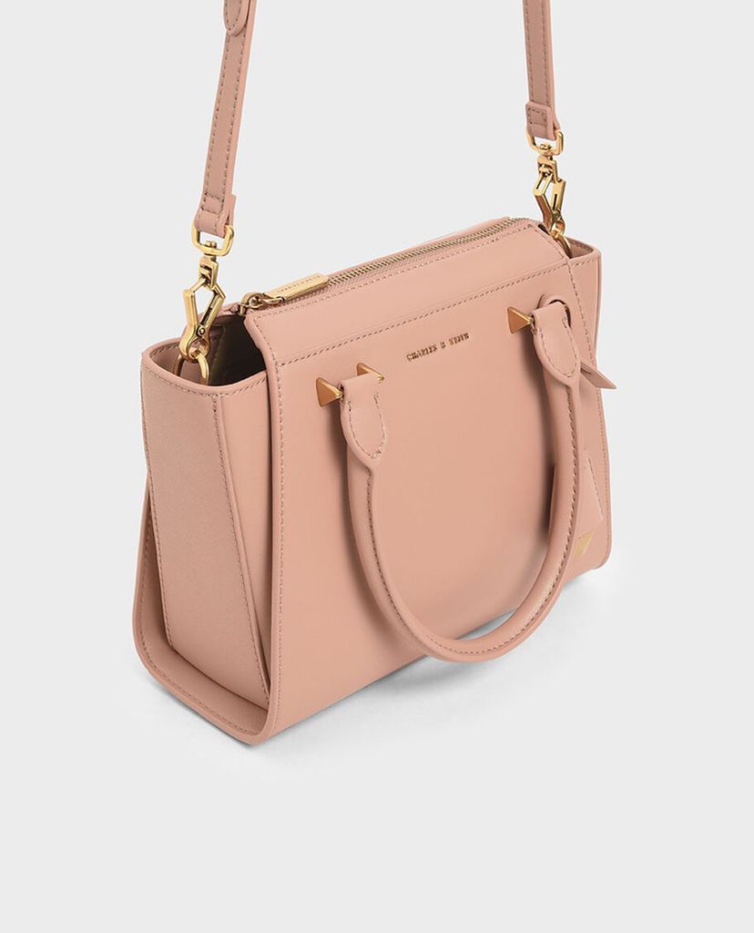 CHARLES & KEITH - Túi xách tay nữ chữ nhật Structured Trapeze