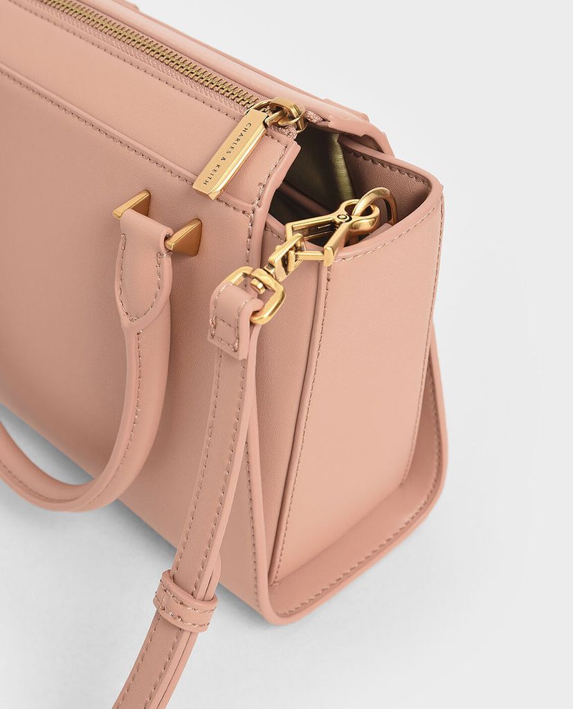 CHARLES & KEITH - Túi xách tay nữ chữ nhật Structured Trapeze