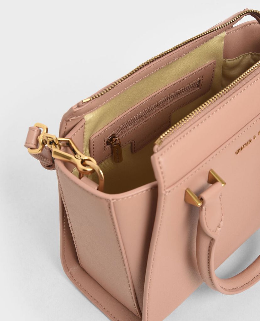 CHARLES & KEITH - Túi xách tay nữ chữ nhật Structured Trapeze