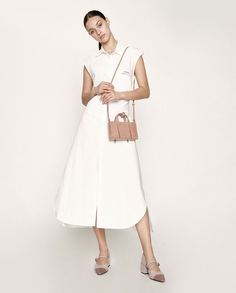 CHARLES & KEITH - Túi xách tay nữ chữ nhật Laser Cut Double