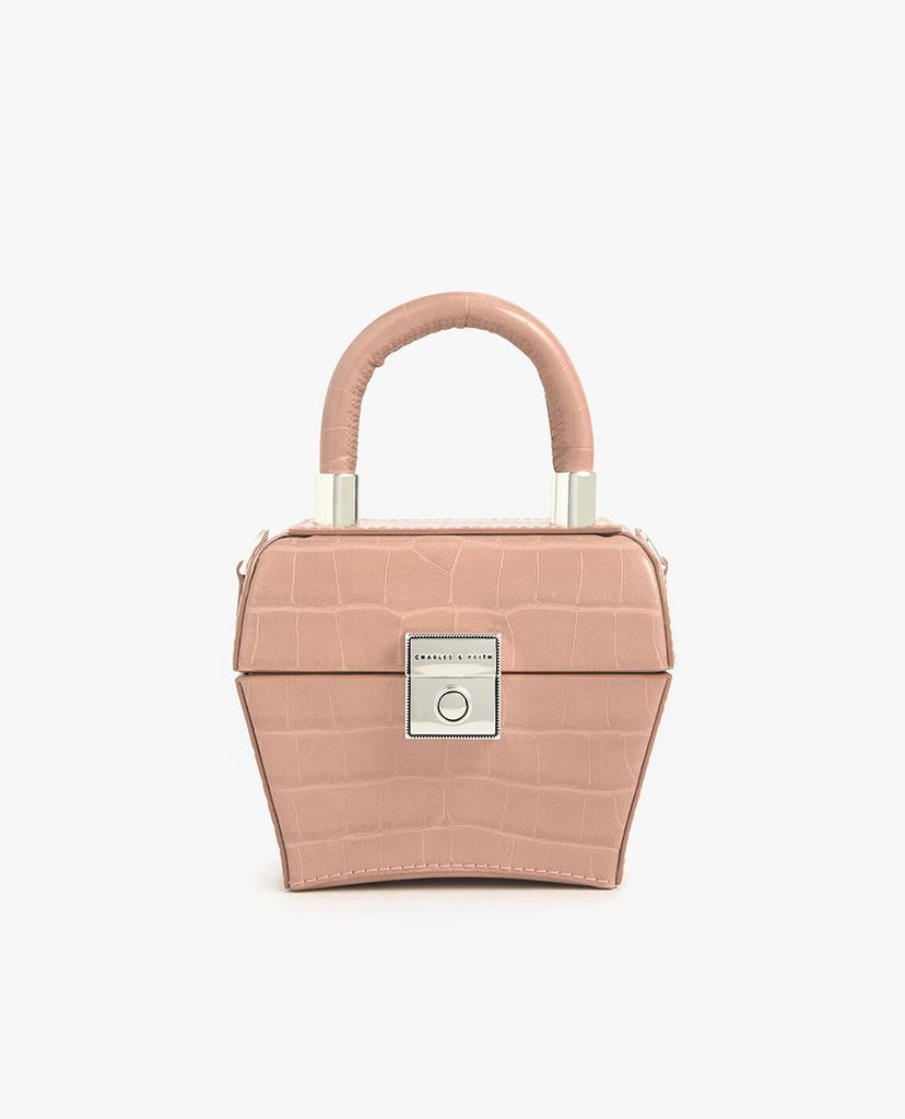 CHARLES & KEITH - Túi mini lục giác Croc Effect