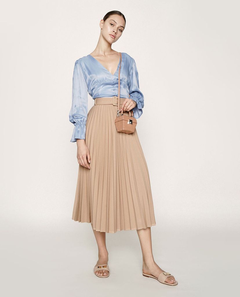 CHARLES & KEITH - Túi mini lục giác Croc Effect