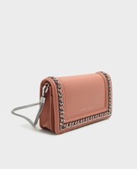 CHARLES & KEITH - Túi đeo chéo nữ chữ nhật Chain Detai