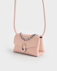 CHARLES & KEITH - Túi đeo chéo nữ phối cùng dây đeo thời trang