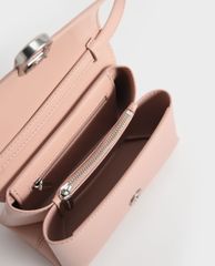CHARLES & KEITH - Túi đeo chéo nữ phối cùng dây đeo thời trang