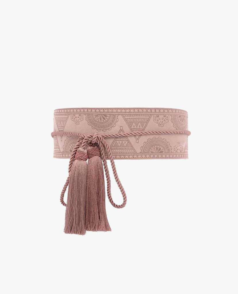CHARLES & KEITH - Thắt lưng nữ bản rộng Double Rivet Thick