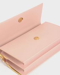 CHARLES & KEITH - Ví cầm tay nữ chữ nhật Metallic Handle