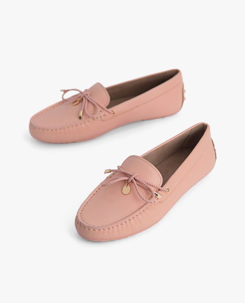 PEDRO - Giày lười nữ mũi tròn Textured Leather Bow