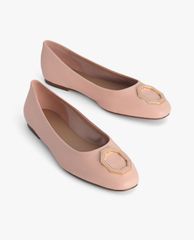 PEDRO - Giày đế bệt mũi tròn Leather Ballerina