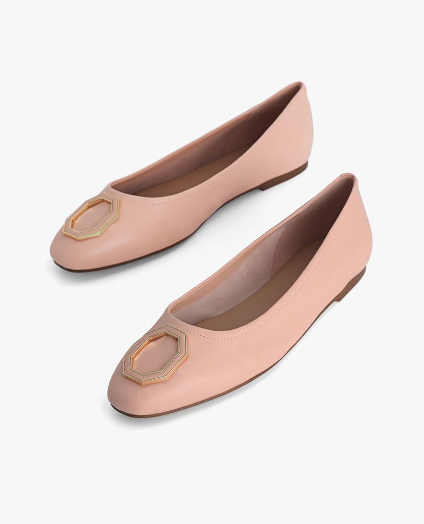 PEDRO - Giày đế bệt mũi tròn Leather Ballerina