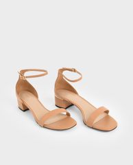 CHARLES & KEITH - Giày sandal cao gót hở mũi Ankle Strap