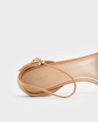 CHARLES & KEITH - Giày sandal cao gót hở mũi Ankle Strap