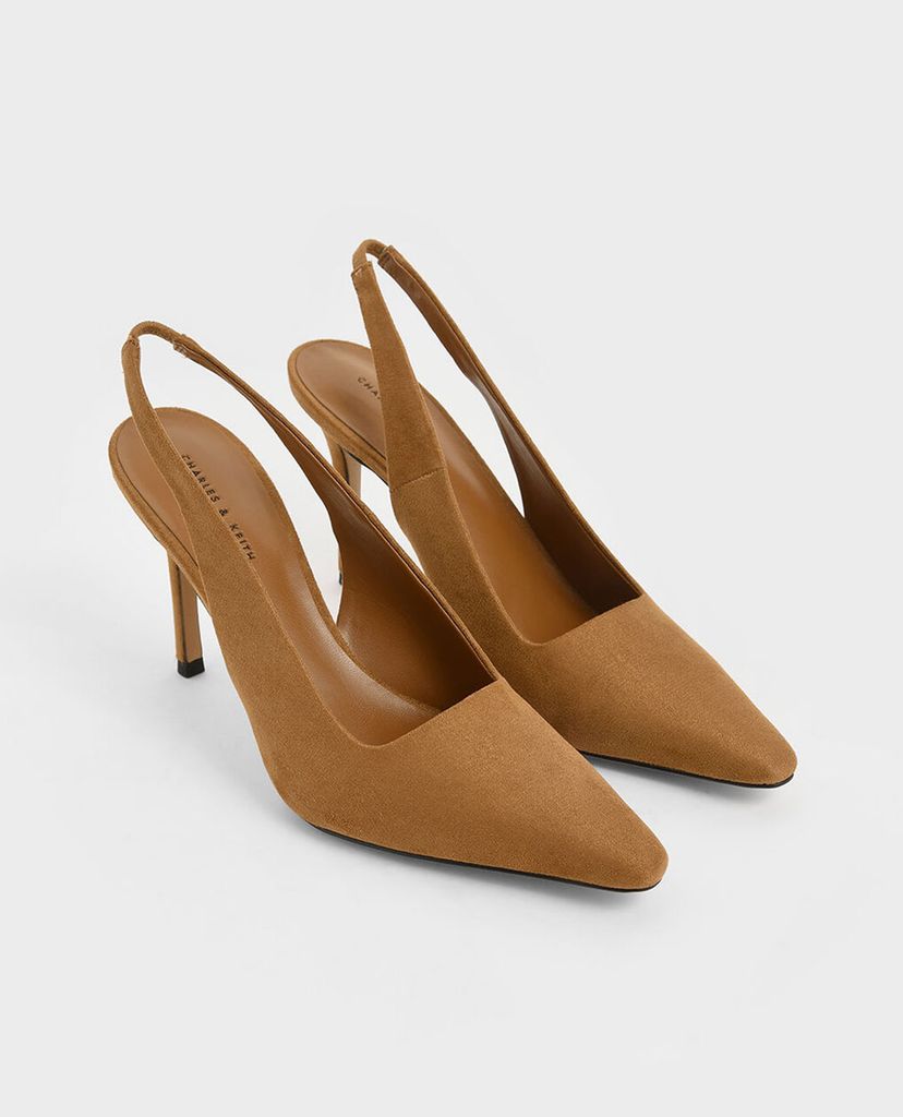 CHARLES & KEITH - Giày cao gót mũi nhọn Textured Stiletto