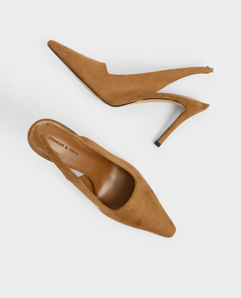 CHARLES & KEITH - Giày cao gót mũi nhọn Textured Stiletto