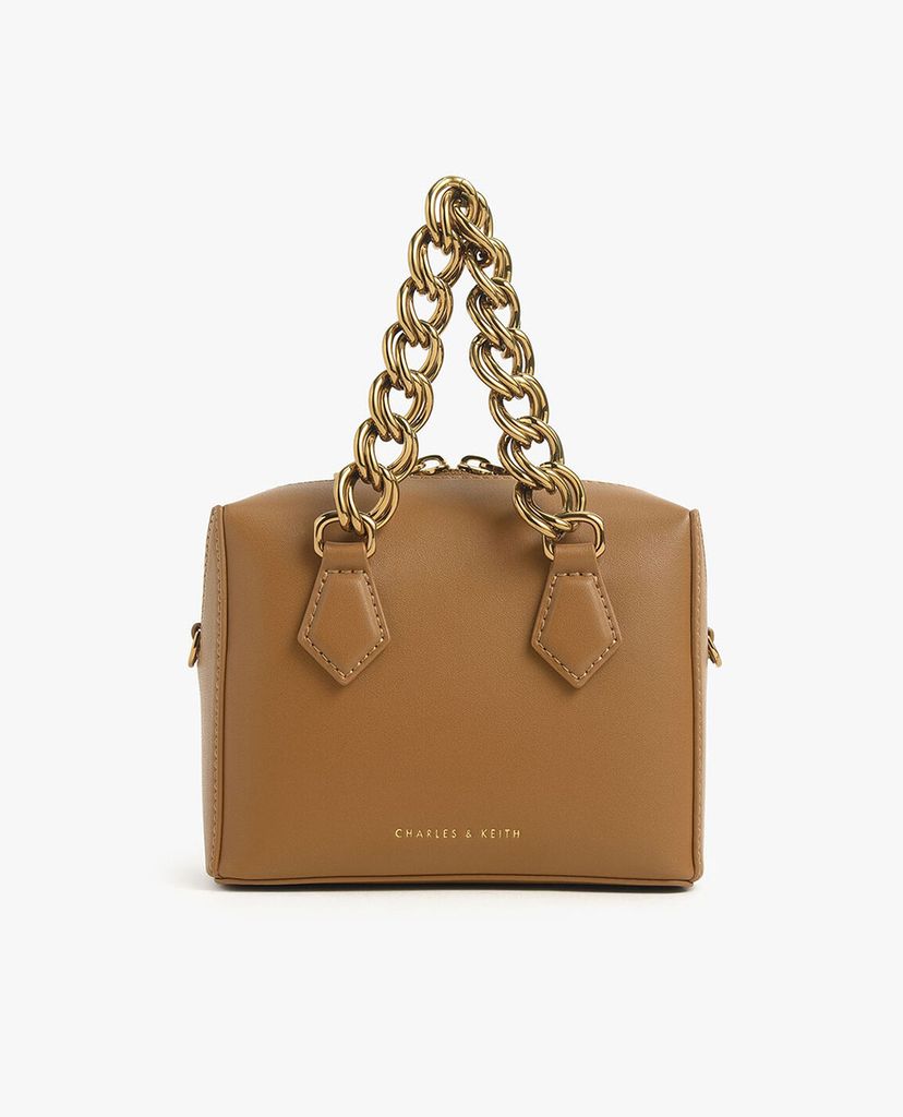 CHARLES & KEITH - Túi đeo chéo chữ nhật Square Chunky Chain