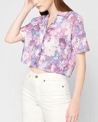 GIGI - Áo croptop nữ cổ bẻ tay ngắn thời trang Collar Camp