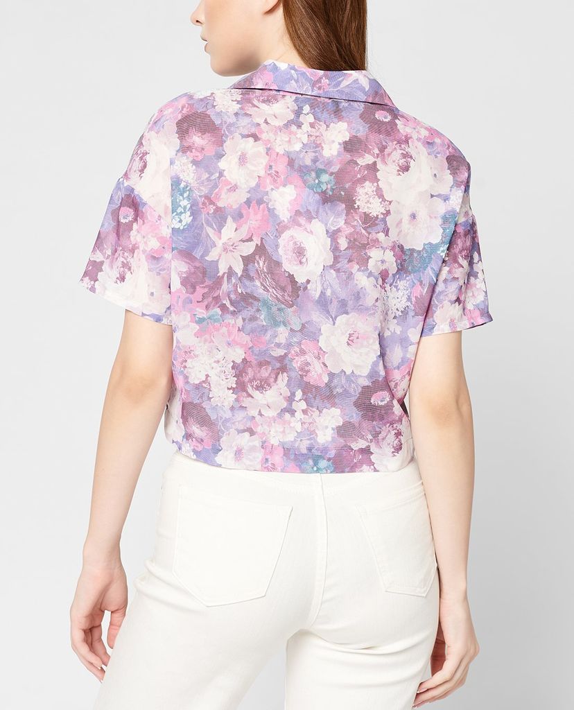 GIGI - Áo croptop nữ cổ bẻ tay ngắn thời trang Collar Camp
