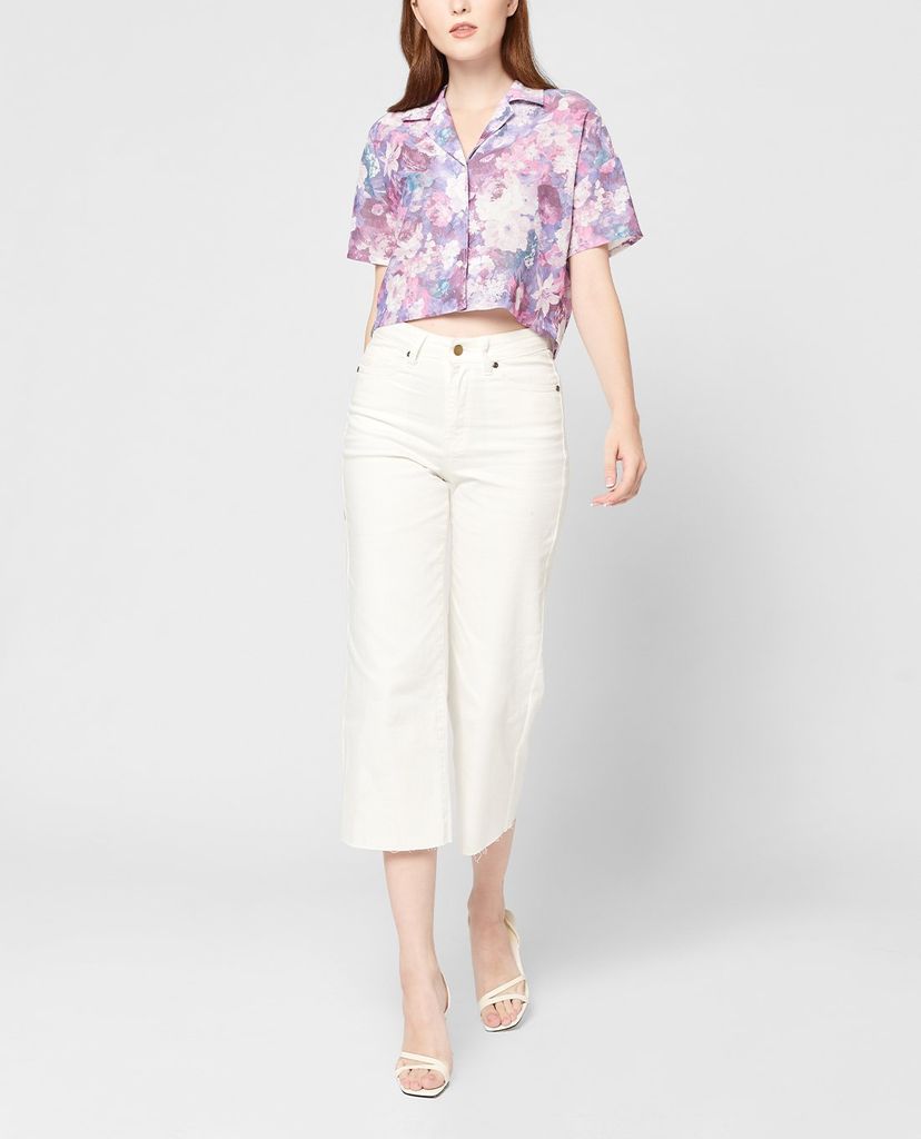 GIGI - Áo croptop nữ cổ bẻ tay ngắn thời trang Collar Camp
