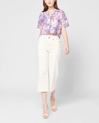 GIGI - Áo croptop nữ cổ bẻ tay ngắn thời trang Collar Camp