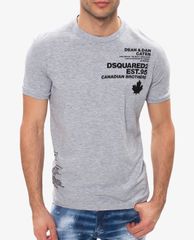 DSQUARED2 - Áo thun nam phom ôm cổ tròn Grey Slim Fit