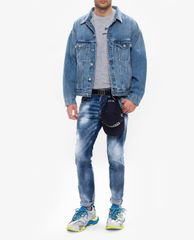 DSQUARED2 - Áo thun nam phom ôm cổ tròn Grey Slim Fit