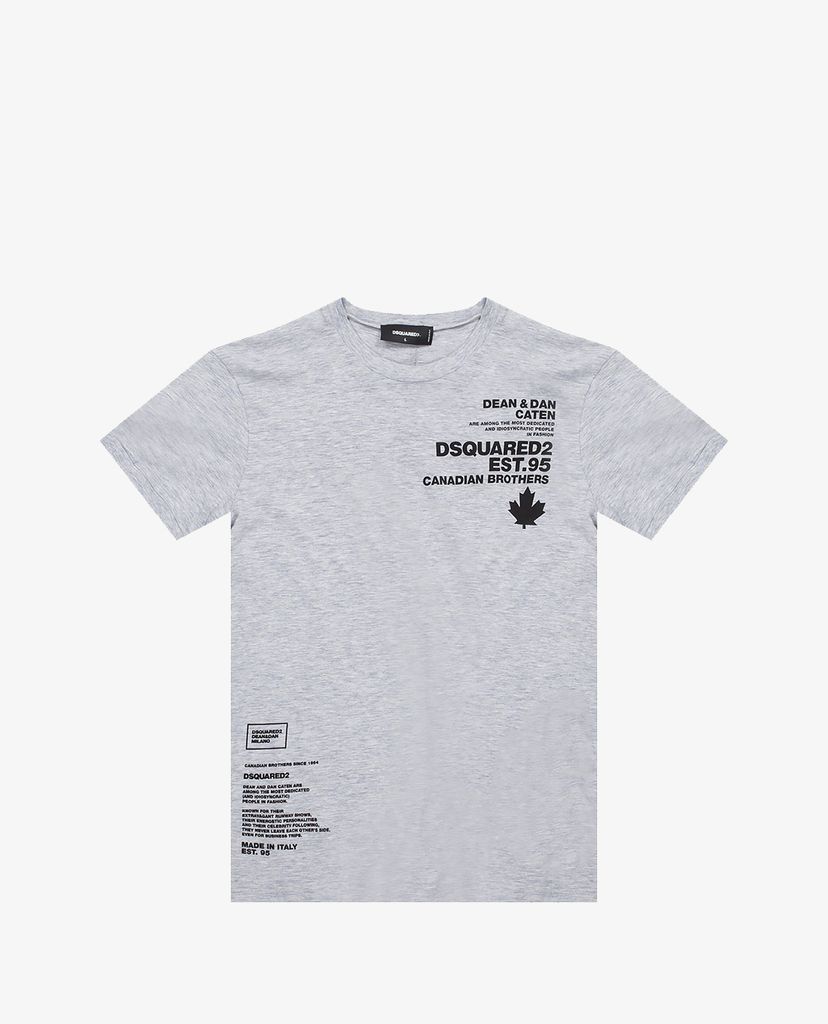 DSQUARED2 - Áo thun nam phom ôm cổ tròn Grey Slim Fit