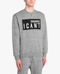 DSQUARED2 - Áo sweatshirt nam cổ tròn tay dài phối chữ in thời trang