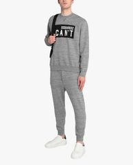 DSQUARED2 - Áo sweatshirt nam cổ tròn tay dài phối chữ in thời trang