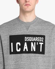 DSQUARED2 - Áo sweatshirt nam cổ tròn tay dài phối chữ in thời trang