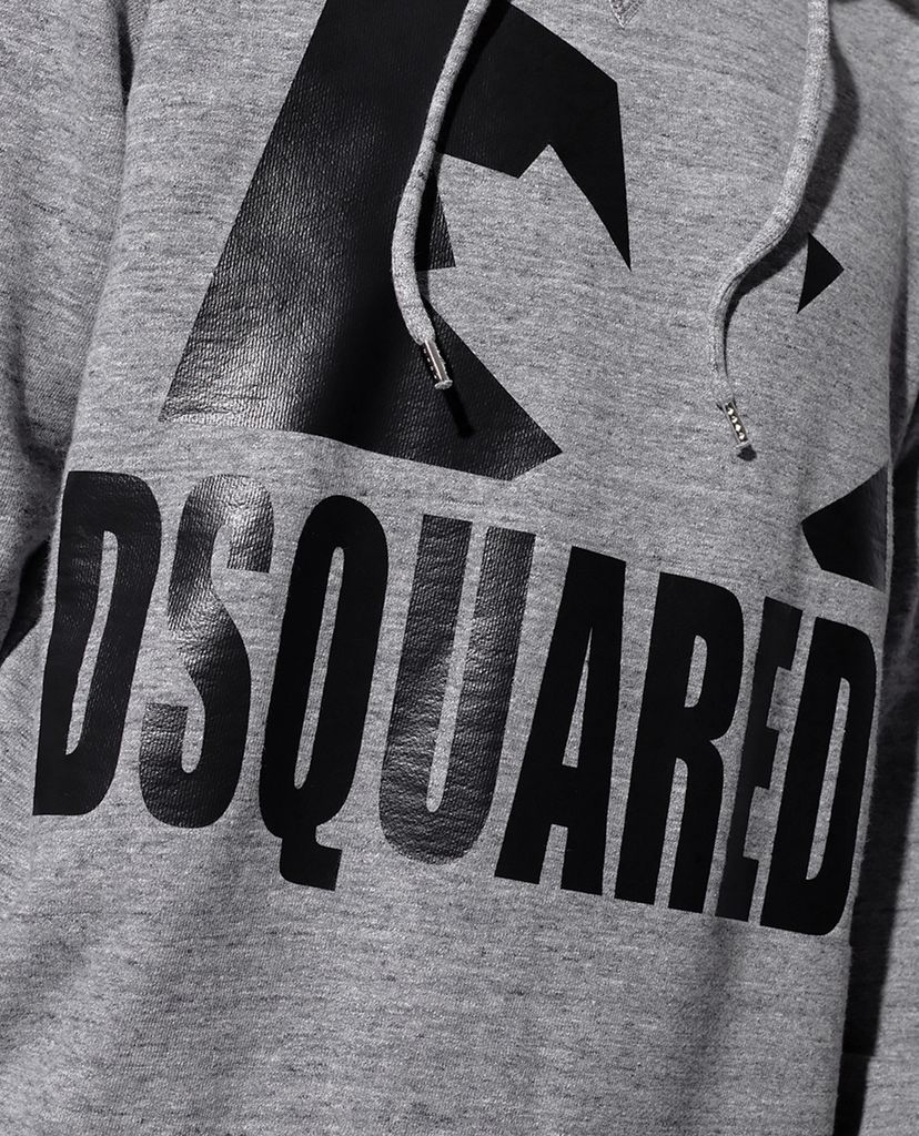 DSQUARED2 - Áo hoodie nam tay dài phối mũ trùm Dsquared2 Leaf