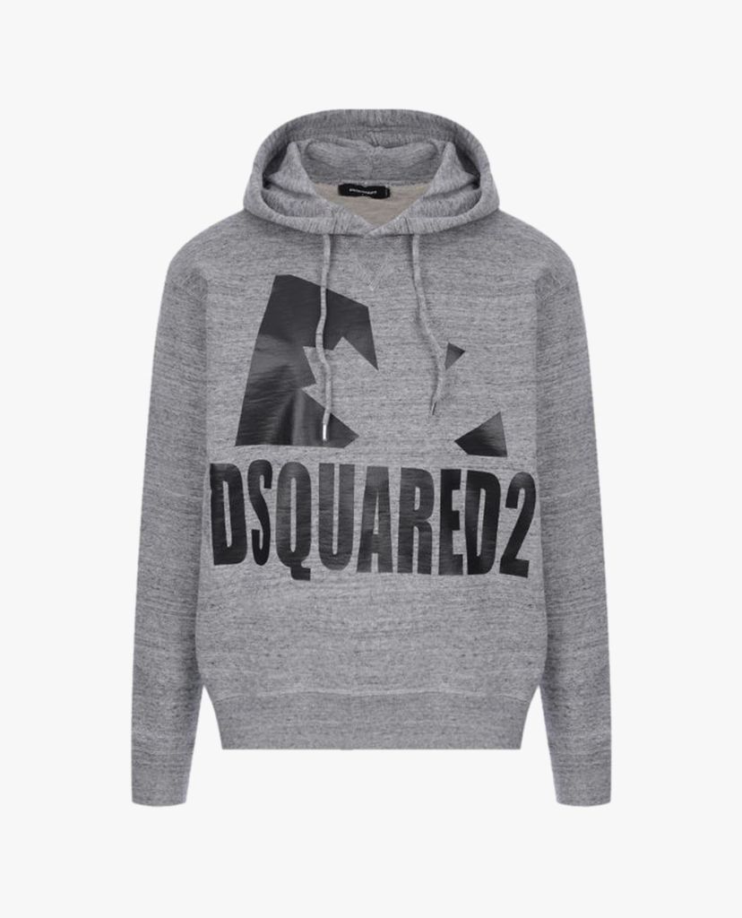 DSQUARED2 - Áo hoodie nam tay dài phối mũ trùm Dsquared2 Leaf