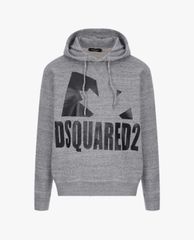 DSQUARED2 - Áo hoodie nam tay dài phối mũ trùm Dsquared2 Leaf