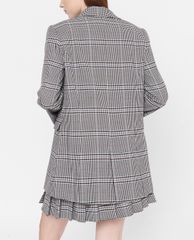 GIGI - Áo blazer nữ dáng dài Checked