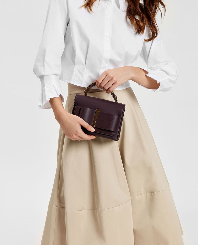 CHARLES & KEITH - Túi xách tay chữ nhật Bow Detail