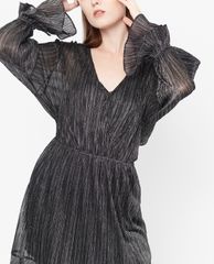 GIGI - Đầm mini cổ V tay dài Asymetric Draped