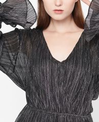 GIGI - Đầm mini cổ V tay dài Asymetric Draped