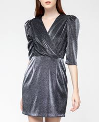 GIGI - Đầm mini cổ V tay lở Wrap Bust