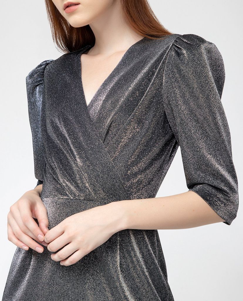 GIGI - Đầm mini cổ V tay lở Wrap Bust