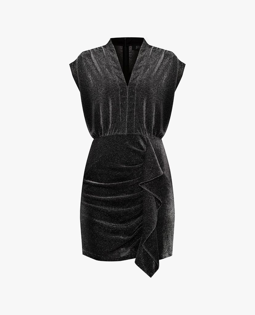 GIGI - Đầm mini bút chì cổ V tay ngắn Poet Sleeves Deep