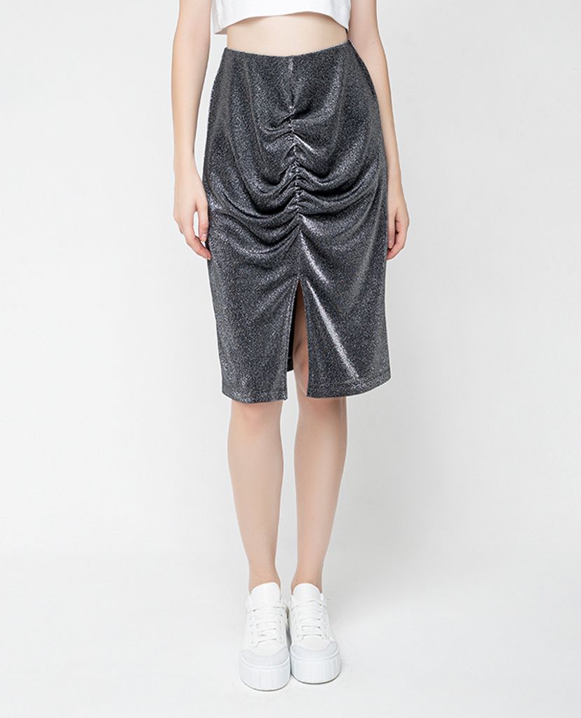 GIGI - Chân váy midi bút chì Ruched Split