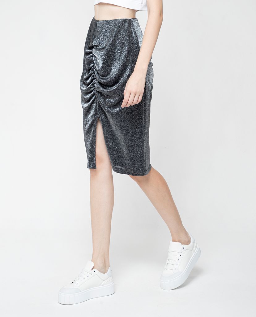 GIGI - Chân váy midi bút chì Ruched Split