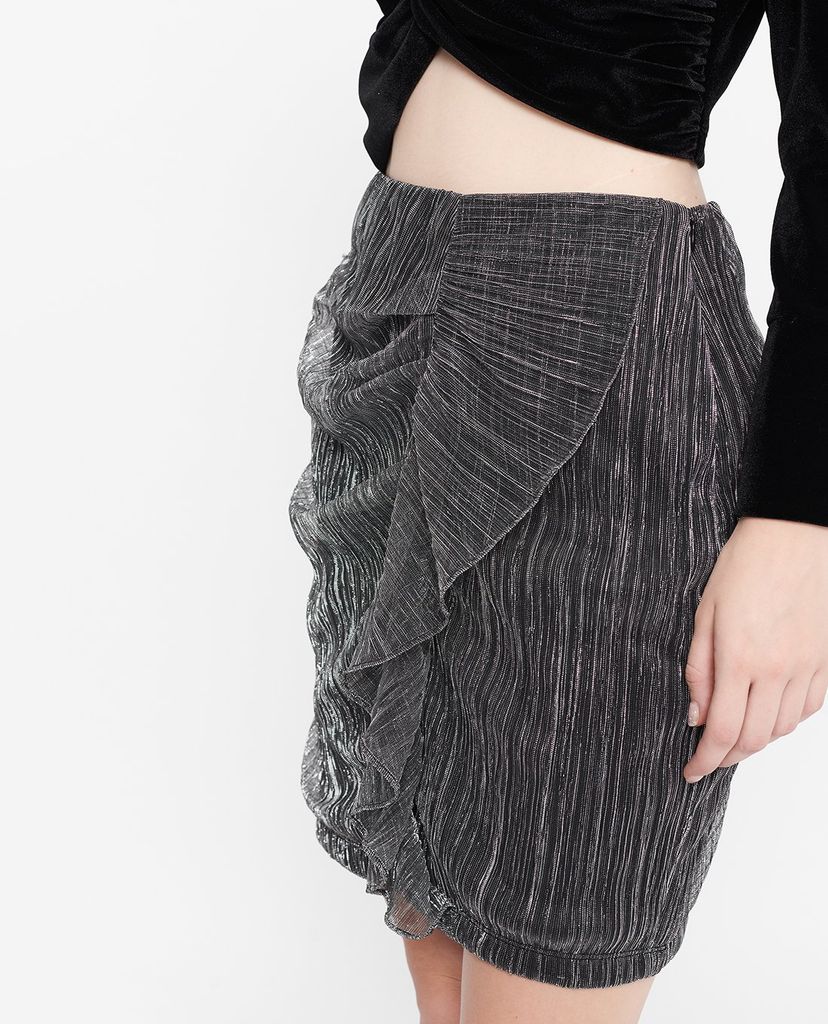 GIGI - Chân váy mini bút chì Asymetric Draped